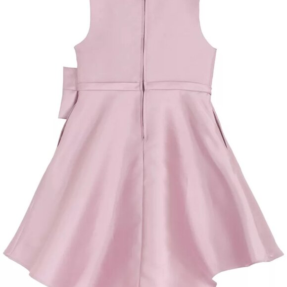 Girls Mikado Cascade Bow Dress - Picture 2 of 2